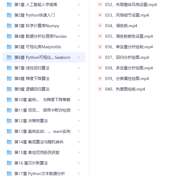 Python数据分析与机器学习实战课程配套视频课程