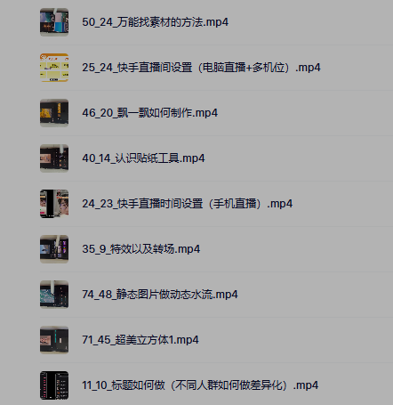 快手短视频+直播带货运营