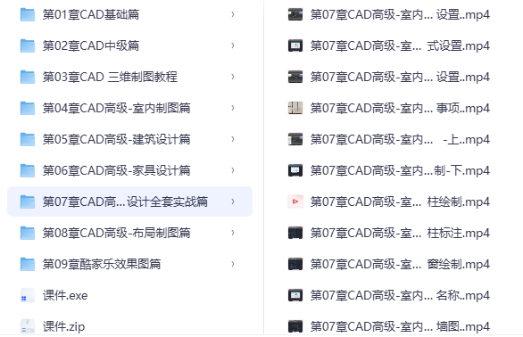 AutoCAD2021 基础+中级+高级教程 – 带源码课件
