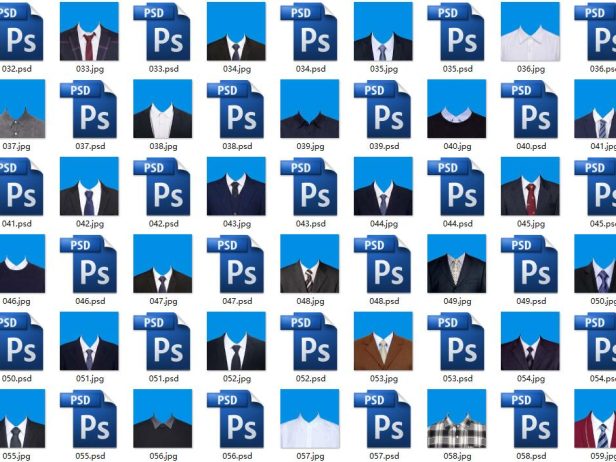 500款证件照素材五官服装PSD