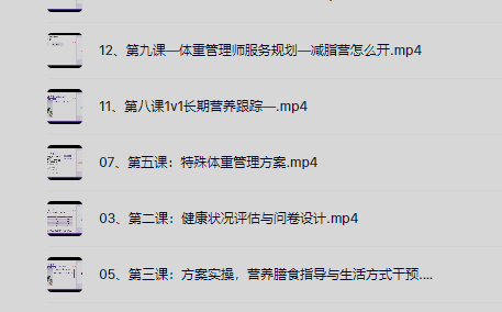 独立营养师体重管理实操